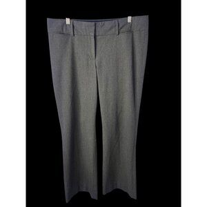 Ann Taylor Loft Wide-Leg Trousers Women 10 Gray Marisa low rise office career